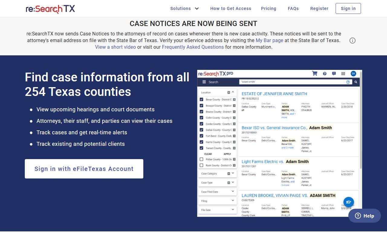 Sabine County court records after jail arrest re SearchTX portal